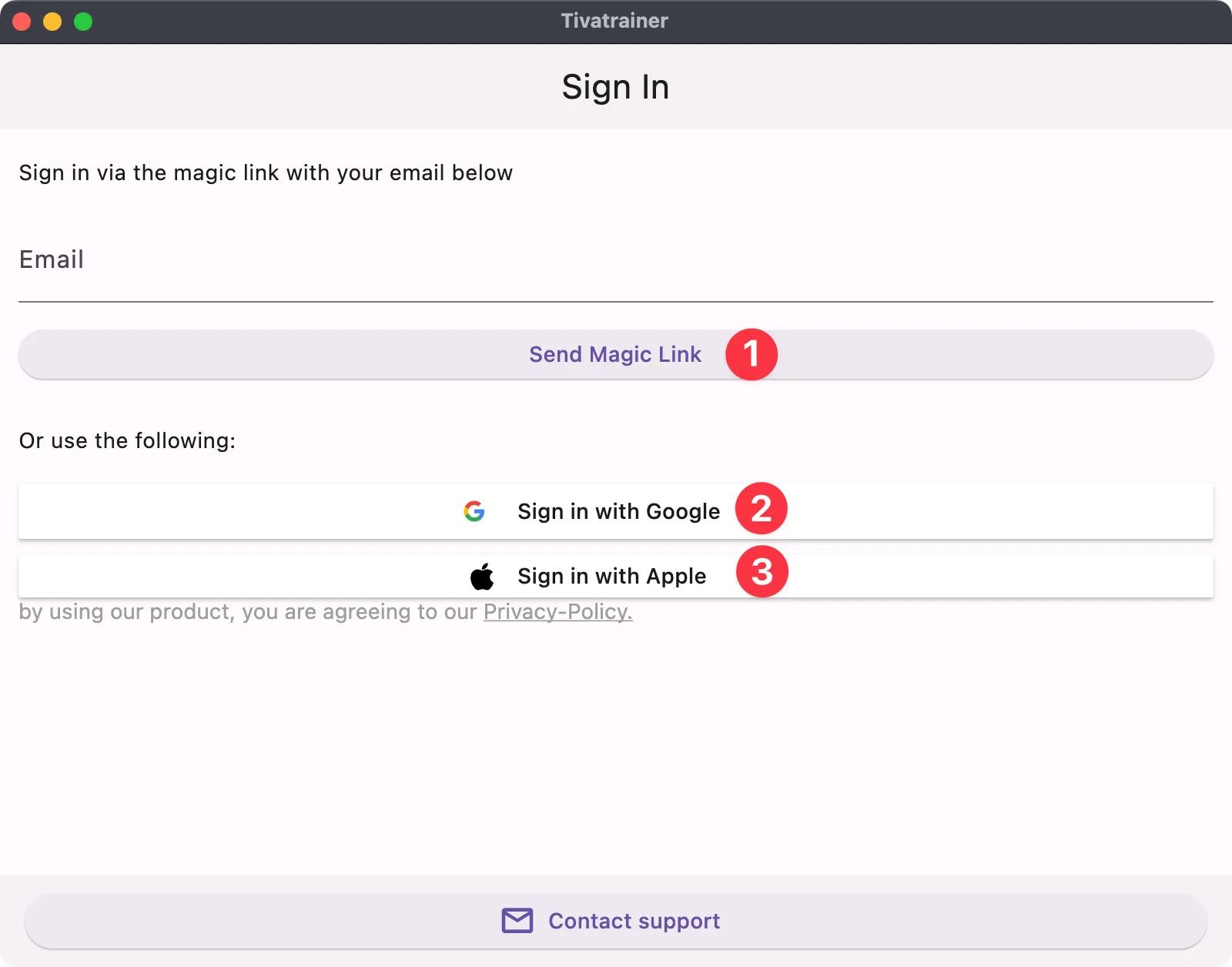 Create account